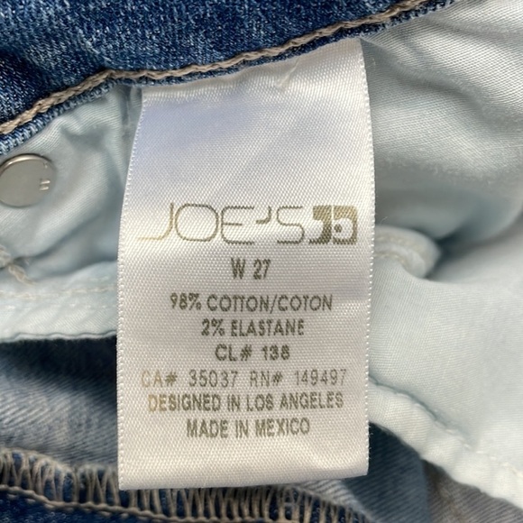 Joe's Jeans Mid Rise Skinny Jean Women's 27 Frayed Ankle Cropped Cotton Stretch - Picture 13 of 14